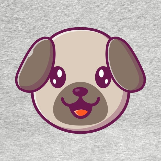 Cute Dog Face Cartoon (3) by Catalyst Labs